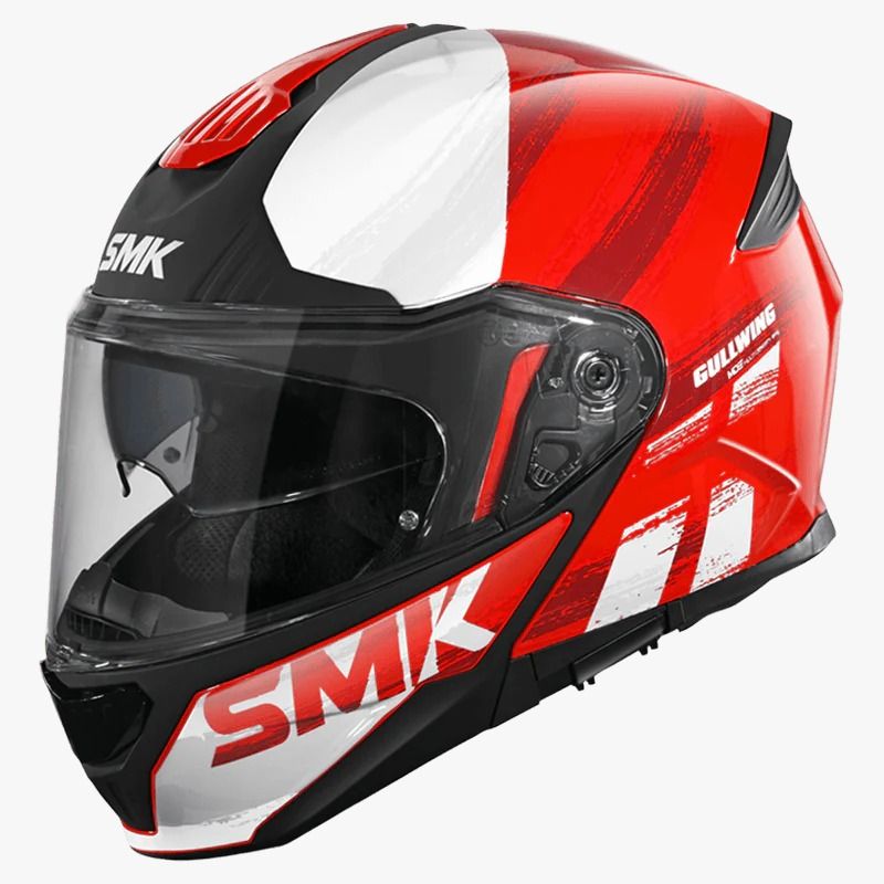 SMK Gullwing (GL363) Gloss Red Grey Red Helmet
